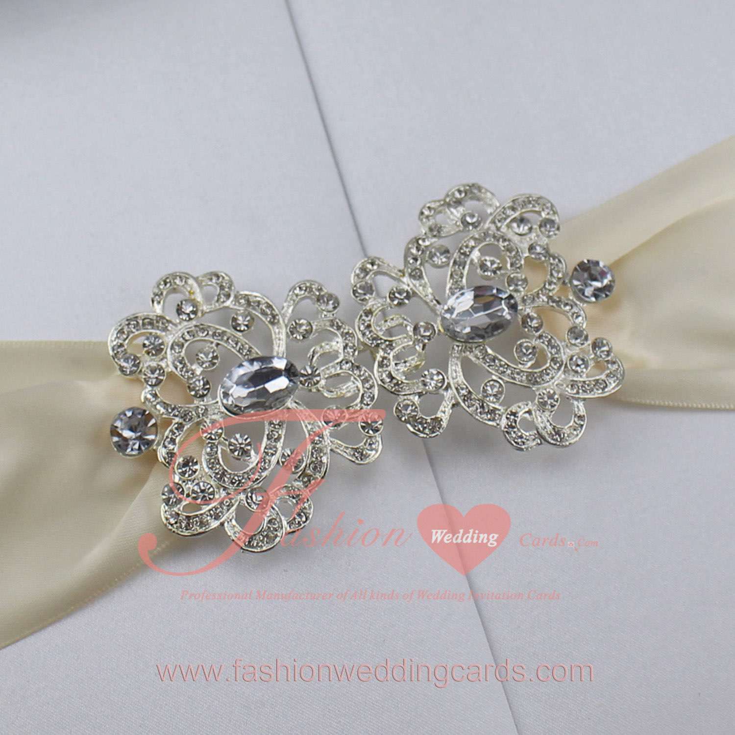 High End Custom Silk Wedding Invitation Folio